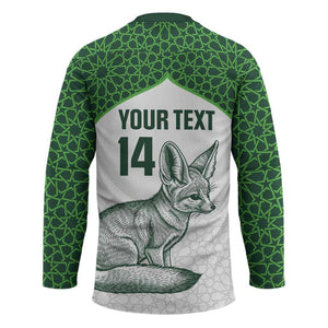 Custom Algeria Football Hockey Jersey 2026 Go Greens Fennec With Islamic Pattern - African Pride