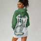 Custom Algeria Football Hoodie Dress 2026 Go Greens Fennec With Islamic Pattern - African Pride