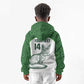 Custom Algeria Football Kid Hoodie 2026 Go Greens Fennec With Islamic Pattern - African Pride