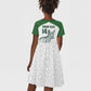 Custom Algeria Football Kid Short Sleeve Dress 2026 Go Greens Fennec With Islamic Pattern LT14
