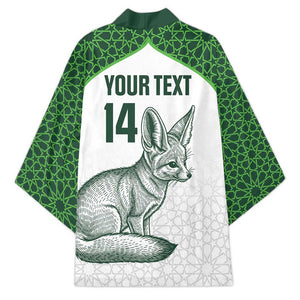 Custom Algeria Football Kimono 2026 Go Greens Fennec With Islamic Pattern - African Pride