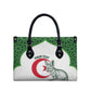 Custom Algeria Football Leather Bag 2026 Go Greens Fennec With Islamic Pattern - African Pride