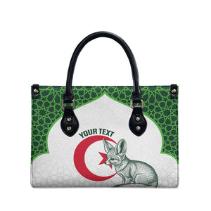 Custom Algeria Football Leather Bag 2026 Go Greens Fennec With Islamic Pattern - African Pride