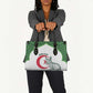 Custom Algeria Football Leather Bag 2026 Go Greens Fennec With Islamic Pattern - African Pride