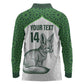 Custom Algeria Football Long Sleeve Polo Shirt 2026 Go Greens Fennec With Islamic Pattern - African Pride