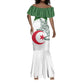 Custom Algeria Football Mermaid Dress 2026 Go Greens Fennec With Islamic Pattern - African Pride