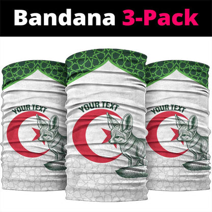 Custom Algeria Football Neck Gaiter 2026 Go Greens Fennec With Islamic Pattern - African Pride
