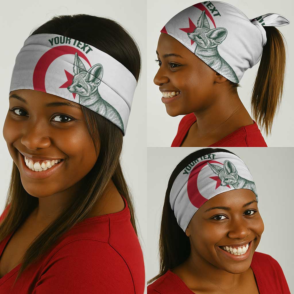 Custom Algeria Football Neck Gaiter 2026 Go Greens Fennec With Islamic Pattern - African Pride