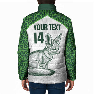 Custom Algeria Football Padded Jacket 2026 Go Greens Fennec With Islamic Pattern - African Pride