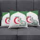 Custom Algeria Football Pillow Cover 2026 Go Greens Fennec With Islamic Pattern - African Pride