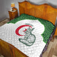 Custom Algeria Football Quilt 2026 Go Greens Fennec With Islamic Pattern - African Pride