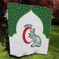 Custom Algeria Football Quilt 2026 Go Greens Fennec With Islamic Pattern - African Pride