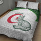 Custom Algeria Football Quilt Bed Set 2026 Go Greens Fennec With Islamic Pattern - African Pride
