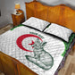 Custom Algeria Football Quilt Bed Set 2026 Go Greens Fennec With Islamic Pattern - African Pride
