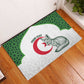 Custom Algeria Football Rubber Doormat 2026 Go Greens Fennec With Islamic Pattern - African Pride