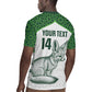 Custom Algeria Football Rugby Jersey 2026 Go Greens Fennec With Islamic Pattern LT14