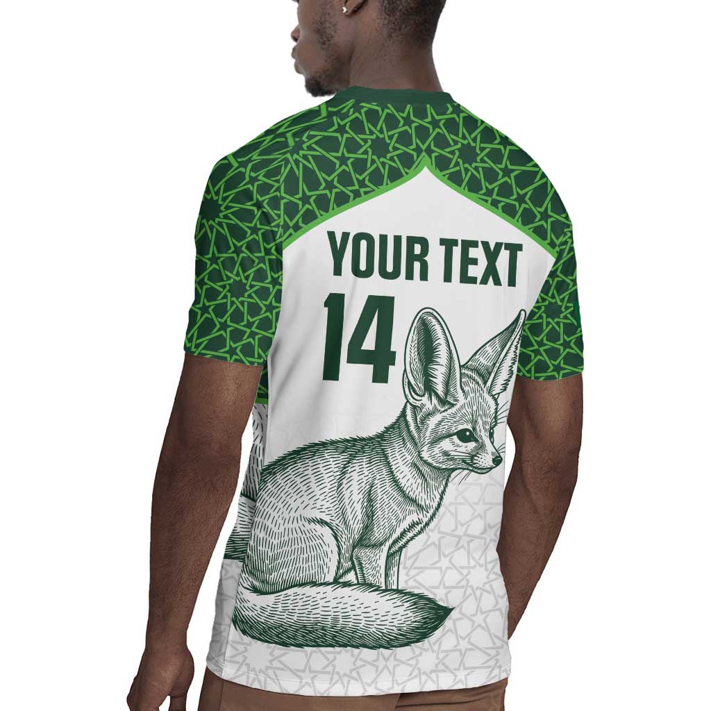 Custom Algeria Football Rugby Jersey 2026 Go Greens Fennec With Islamic Pattern LT14