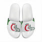 Custom Algeria Football Slide Sandals 2026 Go Greens Fennec With Islamic Pattern - African Pride