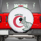 Custom Algeria Football Spare Tire Cover 2026 Go Greens Fennec With Islamic Pattern - African Pride