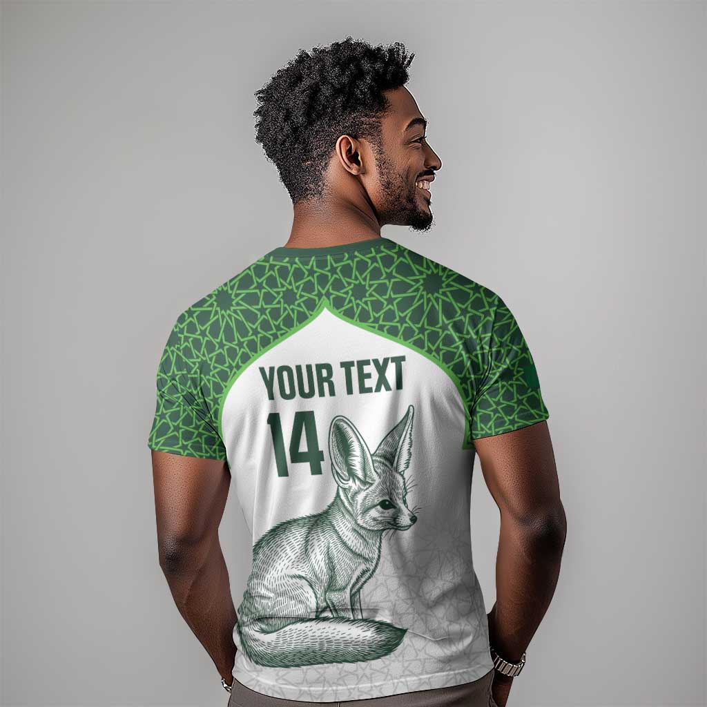 Custom Algeria Football T shirt 2026 Go Greens Fennec With Islamic Pattern LT14