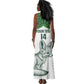 Custom Algeria Football Tank Maxi Dress 2026 Go Greens Fennec With Islamic Pattern - African Pride