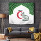 Custom Algeria Football Tapestry 2026 Go Greens Fennec With Islamic Pattern - African Pride