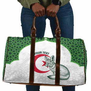 Custom Algeria Football Travel Bag 2026 Go Greens Fennec With Islamic Pattern - African Pride