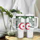 Custom Algeria Football Tumbler With Handle 2026 Go Greens Fennec With Islamic Pattern - African Pride