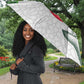 Custom Algeria Football Umbrella 2026 Go Greens Fennec With Islamic Pattern - African Pride