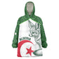 Custom Algeria Football Wearable Blanket Hoodie 2026 Go Greens Fennec With Islamic Pattern - African Pride