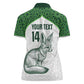 Custom Algeria Football Women Polo Shirt 2026 Go Greens Fennec With Islamic Pattern LT14