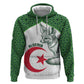 Custom Algeria Football Zip Hoodie 2026 Go Greens Fennec With Islamic Pattern - African Pride