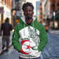 Custom Algeria Football Zip Hoodie 2026 Go Greens Fennec With Islamic Pattern - African Pride