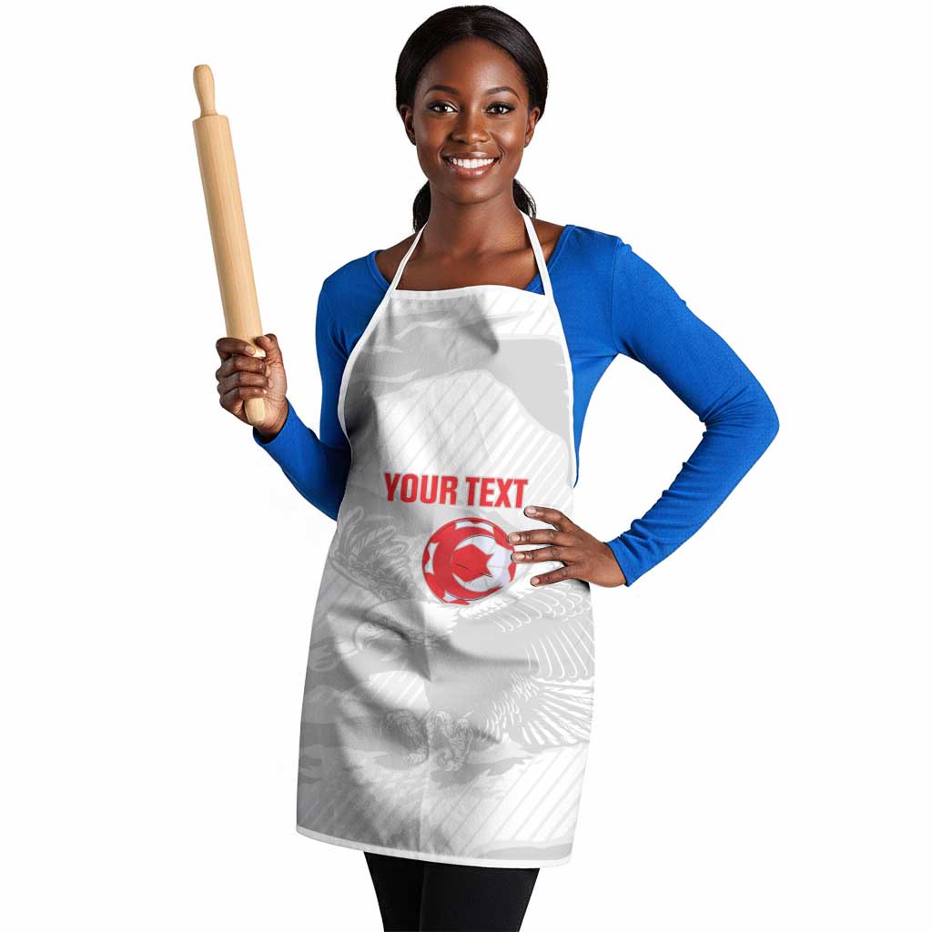 Custom Tunisia Football Apron 2026 Eagles of Carthage White Grunge - African Pride
