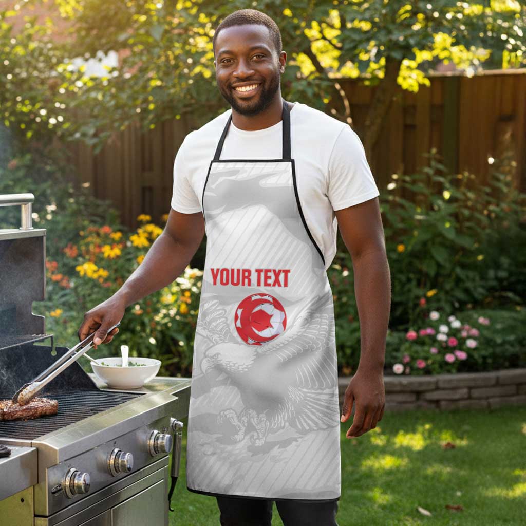 Custom Tunisia Football Apron 2026 Eagles of Carthage White Grunge - African Pride