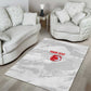 Custom Tunisia Football Area Rug 2026 Eagles of Carthage White Grunge - African Pride