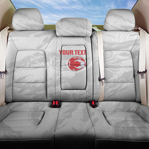 Custom Tunisia Football Back Car Seat Cover 2026 Eagles of Carthage White Grunge - African Pride