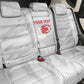 Custom Tunisia Football Back Car Seat Cover 2026 Eagles of Carthage White Grunge - African Pride