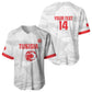 Custom Tunisia Football Baseball Jersey 2026 Eagles of Carthage White Grunge LT14