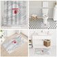 Custom Tunisia Football Bathroom Set 2026 Eagles of Carthage White Grunge - African Pride