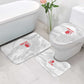 Custom Tunisia Football Bathroom Set 2026 Eagles of Carthage White Grunge - African Pride