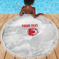 Custom Tunisia Football Beach Blanket 2026 Eagles of Carthage White Grunge - African Pride