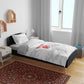 Custom Tunisia Football Bedding Set 2026 Eagles of Carthage White Grunge - African Pride