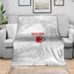 Custom Tunisia Football Blanket 2026 Eagles of Carthage White Grunge - African Pride