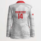 Custom Tunisia Football Blazer 2026 Eagles of Carthage White Grunge - African Pride