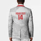 Custom Tunisia Football Blazer 2026 Eagles of Carthage White Grunge - African Pride