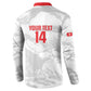 Custom Tunisia Football Button Sweatshirt 2026 Eagles of Carthage White Grunge