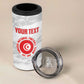 Custom Tunisia Football 4 in 1 Can Cooler Tumbler 2026 Eagles of Carthage White Grunge - African Pride