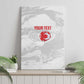Custom Tunisia Football Canvas Wall Art 2026 Eagles of Carthage White Grunge - African Pride