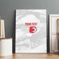 Custom Tunisia Football Canvas Wall Art 2026 Eagles of Carthage White Grunge - African Pride